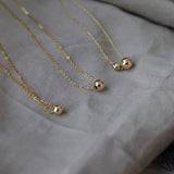 S925 Sterling Silver 2-layer Ball Beads Choker Necklace Pendant