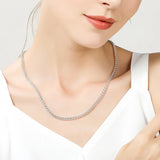 Sterling Silver 4MM Box Chain Necklace 8/18/20/22/24 Inches