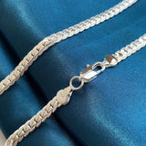 Sterling Silver 6MM Full Side Chain Bracelet Necklace