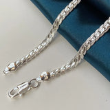 Sterling Silver 6MM Full Side Chain Bracelet Necklace