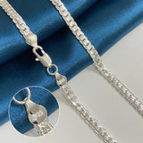 Sterling Silver 6MM Full Side Chain Bracelet Necklace