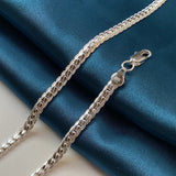 Sterling Silver 6MM Full Side Chain Bracelet Necklace