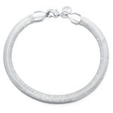 Sterling Silver 6mm 8" Snake Chain Bracelet Men Women Gift Jewelry
