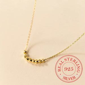 S925 Sterling Silver 8 Beads Choker Necklace Pendant