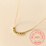 S925 Sterling Silver 8 Beads Choker Necklace Pendant
