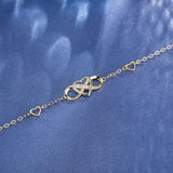 S925 Silver 8-shaped Heart Zircon Bracelet Elegant Jewelry