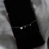 S925 Silver 8mm Heart CZ O Chain Necklace