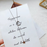 S925 Sterling Silver Moon Women's Charms Necklace
