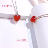 S925 Sterling Silver Pendant Necklace Woman Jewelry Agate Zircon Chain