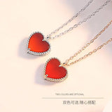 S925 Sterling Silver Pendant Necklace Woman Jewelry Agate Zircon Chain