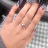 S925 Silver Adjustable Pearl Ring Settings Blank/Base For DIY Rings