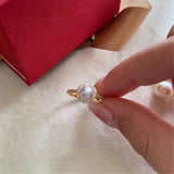 S925 Silver Adjustable Pearl Ring Settings Blank/Base For DIY Rings