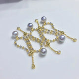Adjustable Sterling Silver Ring Base for Pearls Crystals