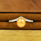 S925 Adjustable Silver Ring for 7-8mm Pearl