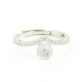 S925 Adjustable Silver Ring for 7-8mm Pearl