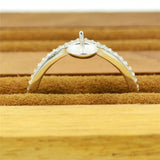 S925 Adjustable Silver Ring for 7-8mm Pearl