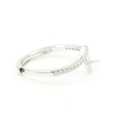 S925 Adjustable Silver Ring for 7-8mm Pearl