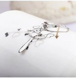Sterling Silver Angel Wing Heart Cross Necklace for Cultist