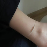 S925 Sterling Silver Anklet Daisy Plant Snake Bone Chain Anklet