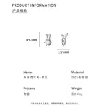 S925 Sterling Silver Asymmetric Carrot Earrings for Women