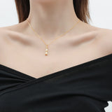 S925 Silver Bamboo Necklace Elegant Clavicle Chain