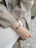 Sterling Silver Bangle Roman Numeral Jewelry