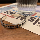 S925 Sterling Silver Bangle Retro Open Bangle Jewelry Accessories