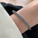 S925 Sterling Silver Bangle Retro Opening Jewelry