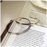 S925 Sterling Silver Smiling Face Bangle for Women
