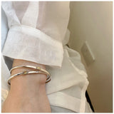 S925 Sterling Silver Smiling Face Bangle for Women