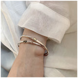 S925 Sterling Silver Smiling Face Bangle for Women