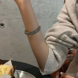 S925 Sterling Silver Adjustable Bangle Jewelry