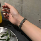 S925 Sterling Silver Adjustable Bangle Jewelry