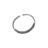 S925 Sterling Silver Open Bangle Retro Korea Jewelry