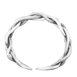 925 Silver Bangle Retro Style Adjustable Opening Jewelry