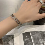 S925 Openwork Bangle For Women - Sterling Silver Jewelry