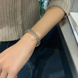 S925 Openwork Bangle For Women - Sterling Silver Jewelry
