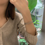 S925 Openwork Bangle For Women - Sterling Silver Jewelry