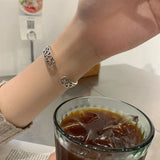 S925 Openwork Bangle For Women - Sterling Silver Jewelry