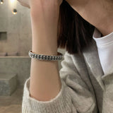 S925 Sterling Silver Skull Bangle Adjustable Jewelry