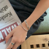 S925 Sterling Silver Smile Letter Bangle Personalized Gift Jewelry