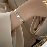 Sterling Silver Smiling Face Bangle