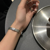 S925 Silver Bangle Women Retro Opening Jewelry