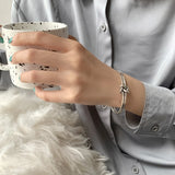 925 Silver Bangle Women's Knot Retro Jewelry