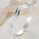S925 Sterling Silver Bangles Women's Personality Open BANGLES Jewelry