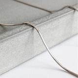 S925 Sterling Silver Round Beads Snake Bone Necklace