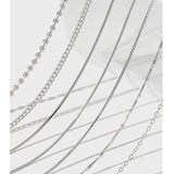 S925 Sterling Silver Round Beads Snake Bone Necklace