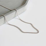 S925 Sterling Silver Round Beads Snake Bone Necklace