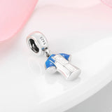 S925 Sterling Silver Beaded Pendant Tennis Baseball Ski Skating Shoes Bracelet