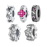 S925 Silver Spacer Beads & Diamond Flower Bracelet DIY Kit